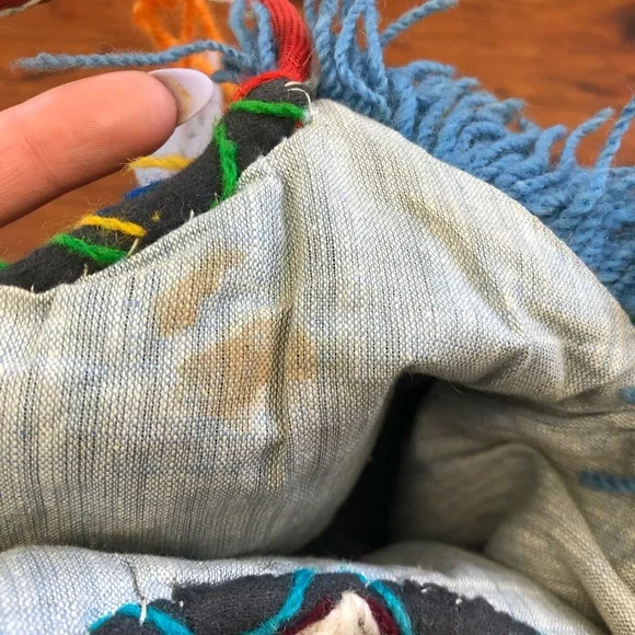 SOLD Vintage Rare 40s Crewel Embroidered Mini Purse Bag - Picture 5 of 5